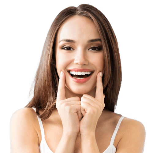 Confident smile with perfect dental health